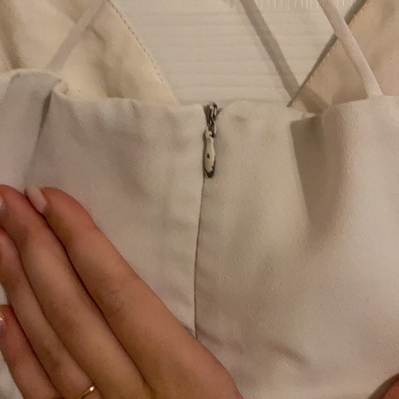 Nicholas Stripe Dress White Pleated Midi 8 - Picture 7 of 13